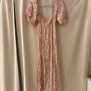 Floral Pink Maxi Dress